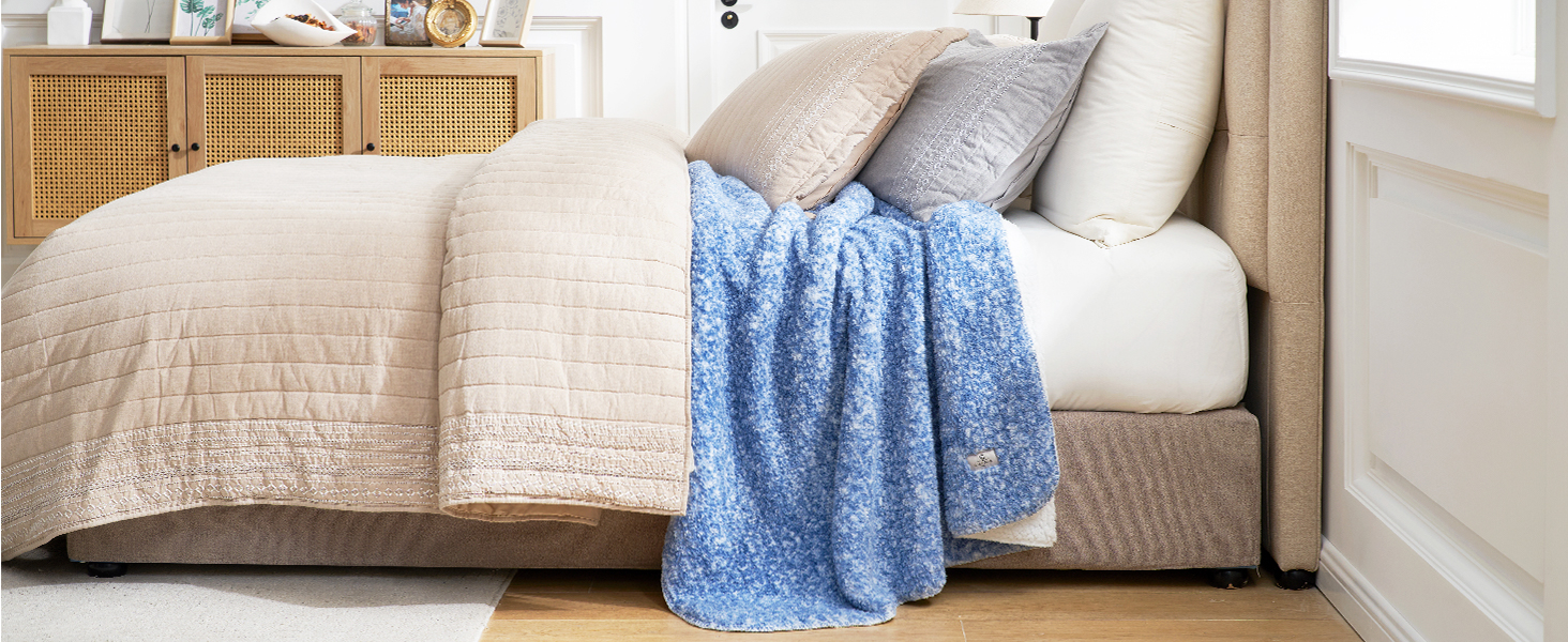 throw blanket sherpa fleece cute reversible thick heavy blanket super soft cozy fuzzy plush fluffy