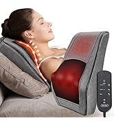 Boriwat Back Massager with Heat, Neck Massager for Pain Relief Deep Tissue, 3D Kneading Massage P...