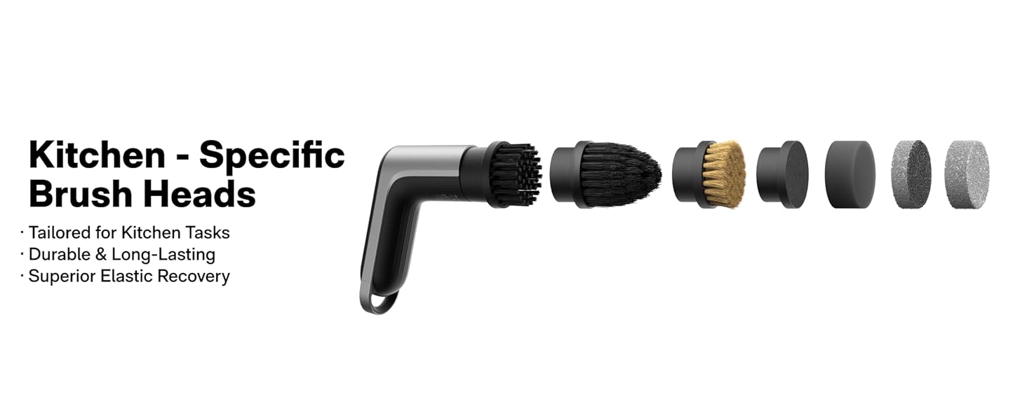 kitchen specific 6 brush heads