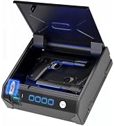 MAXSafes Biometric Gun Safe with Finger Vein Recognition Lock - Quick-Access Pistol Safe Box for ...