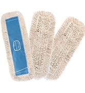 Matthew Cleaning 24'' Industrial Strength Cotton Dust Mop Refill Washable Replacement Heads for R...