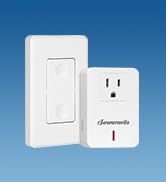 DEWENWILS Remote Control Outlet Wireless Wall Mounted Light Switch, Electrical Plug in On Off Pow...