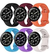 Eiavike Band Compatible with Google Pixel Watch 1/2/3/4, Soft Silicone Sport Replacement Straps B...