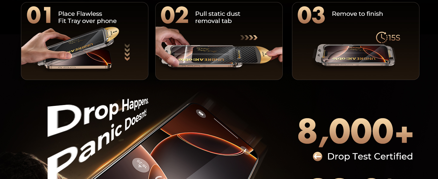 iPhone 16 Pro Max Screen Protector easy intallation