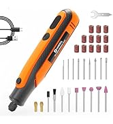 HARDELL Mini Cordless Rotary Tool 4V, 15000RPM 3-Speeds Rotary Tool, Type-C Charging, Multifuncti...