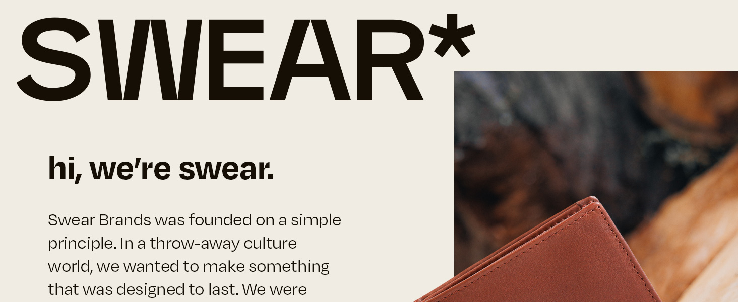 Say Hello to your new wallet by Swear Brands