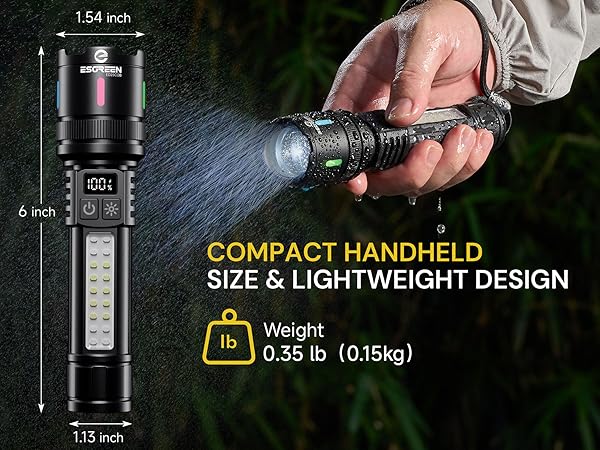 RECHARGEABLE FLASHLIGHTS HIGH LUMENS ESGREEN