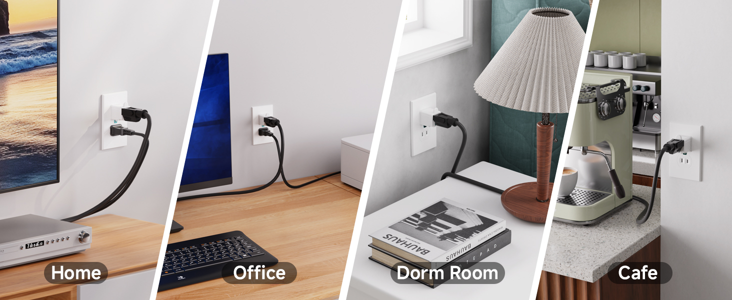 Compact 3 prong to 2 prong plug adapter for safe plug and play use