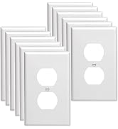 (UL Listed)Outlet Covers Wall Plates -Duplex Outlet Covers, 1-Gang Standard Size Wall Plate for O...