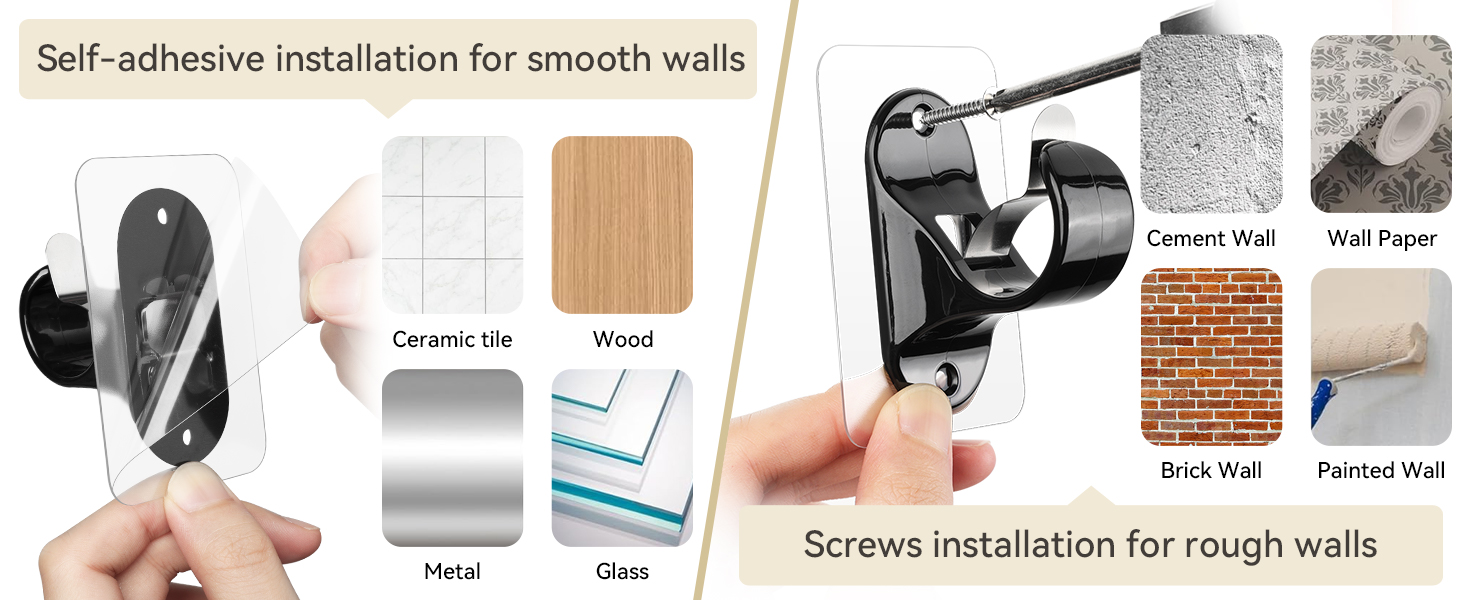 curtain rod brackets
