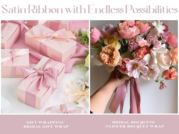 dusty rose ribbon set