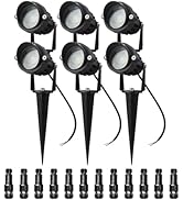 LAVAED 10W LED Landscape Lights 12V Outdoor Spotlight with Connectors Low Voltage Landscape Light...