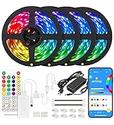 BTF-LIGHTING RGBW Bluetooth Music APP 65.6FT LED Strip Lights RGB+Cool White 6000K 4 Color in 1 L...