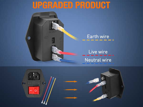Switch Power Socket 10A 250V