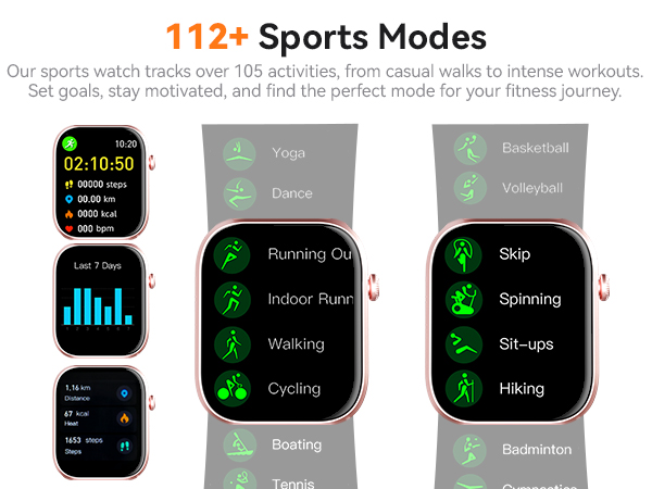 smart watch with 110 sports mode