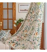 Erbnaryx Boho Floral Curtains French Country Farmhouse Curtains 63 Inches Long Light Filtering Wi...