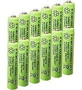 GSUIVEER AAA Rechargeable Solar Light Batteries NiMh 1.2V 600mAh for Outdoor Garden Solar Lights,...