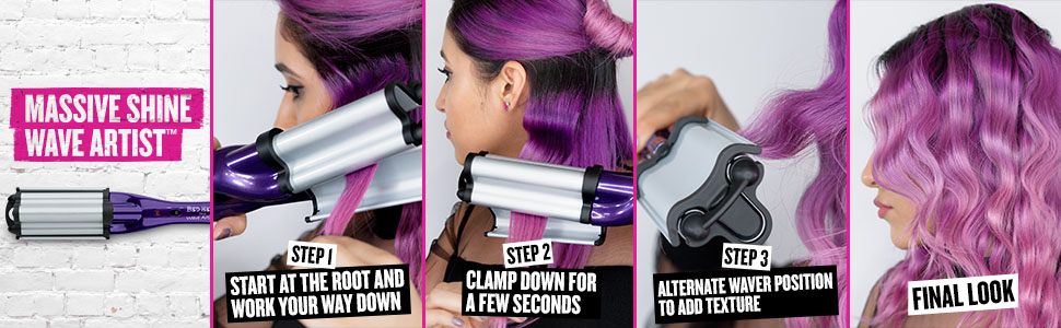 beachy waves, waver, hair waver, hair wavers, bed head; bed head waver, wave artist
