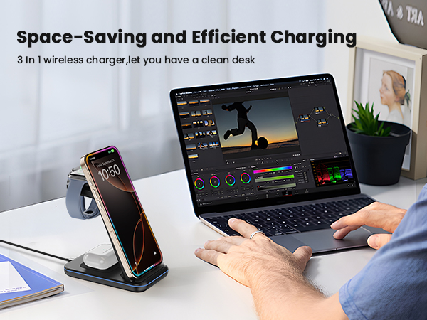 3 in 1 Wireless Charging Station for iPhone