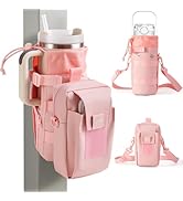 Nefeeko Magnetic Gym Bag, Water Bottle Holder with Phone Pouch, Adjustable Sling Strap, Detachabl...