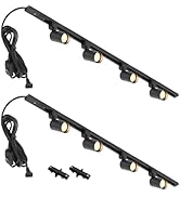 Hiiglxii Plug in Track Lighting with Power Cord, 8 Light LED Track Lighting Kit with Connectable ...