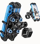 LOKTENWO Heat Resistant Motorcycle Phone Holder with Vibration Dampener & High-Speed Secure Lock,...