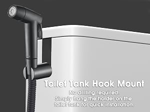 bidet sprayer toilet tank hook holder easy installation without drilling