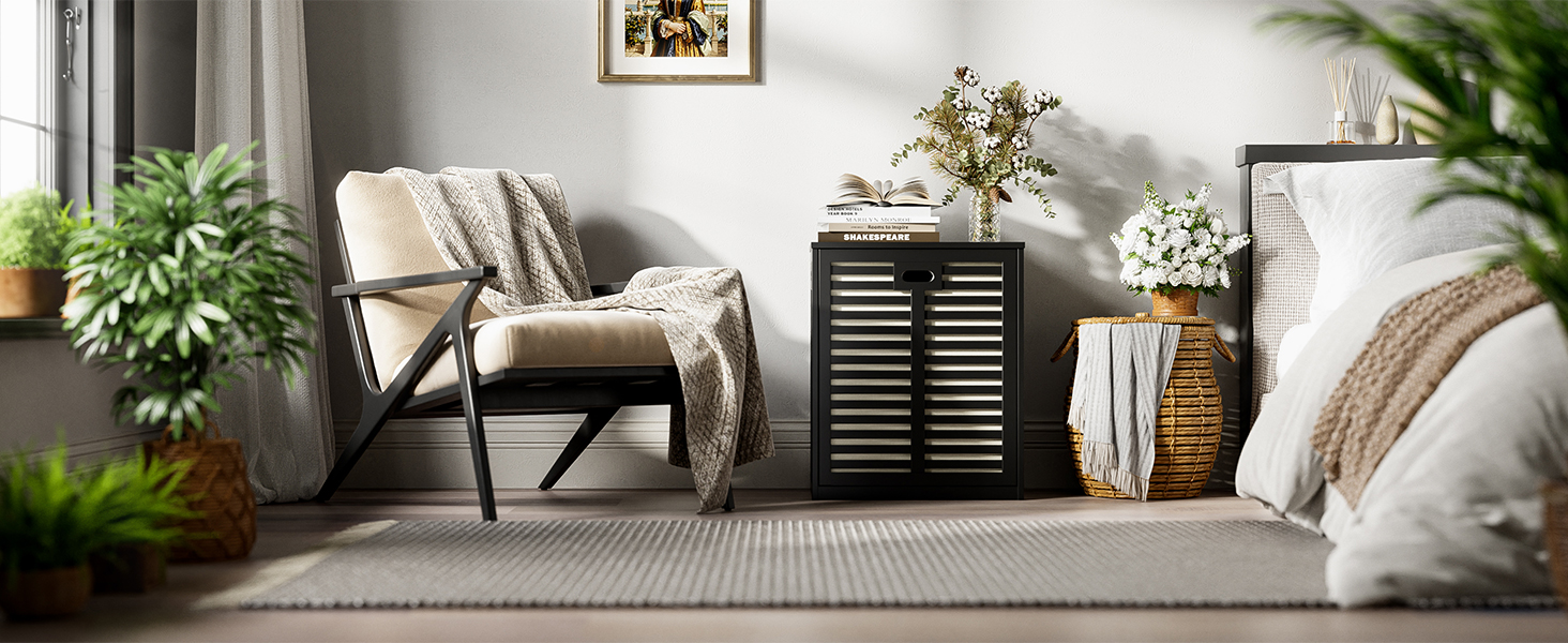 bedroom tilt out hamper cabinet