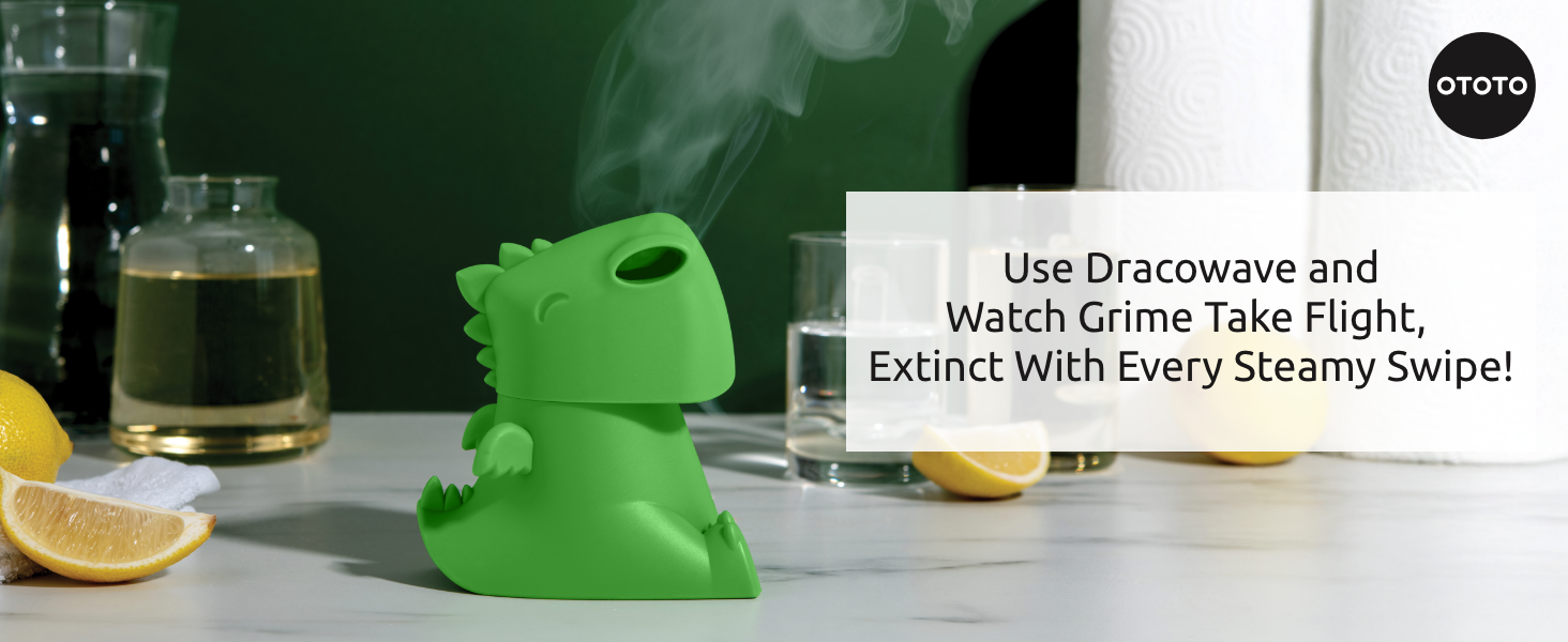 product shot of OTOTO dracowave microwave cleaner, kitchen cleaning supplies