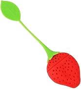 Red Strawberry Kitchen Supplies Tea Strainer Strawberry Shape Silicone Tea Infuser Tea Bag Teapot...