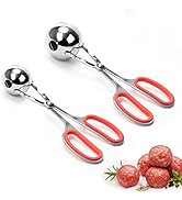 Meat Baller, AHIER 2PCS None-Stick Meatball Scoop Ball Maker 1.38"&amp;1.8", Stainless Steel Meatball...