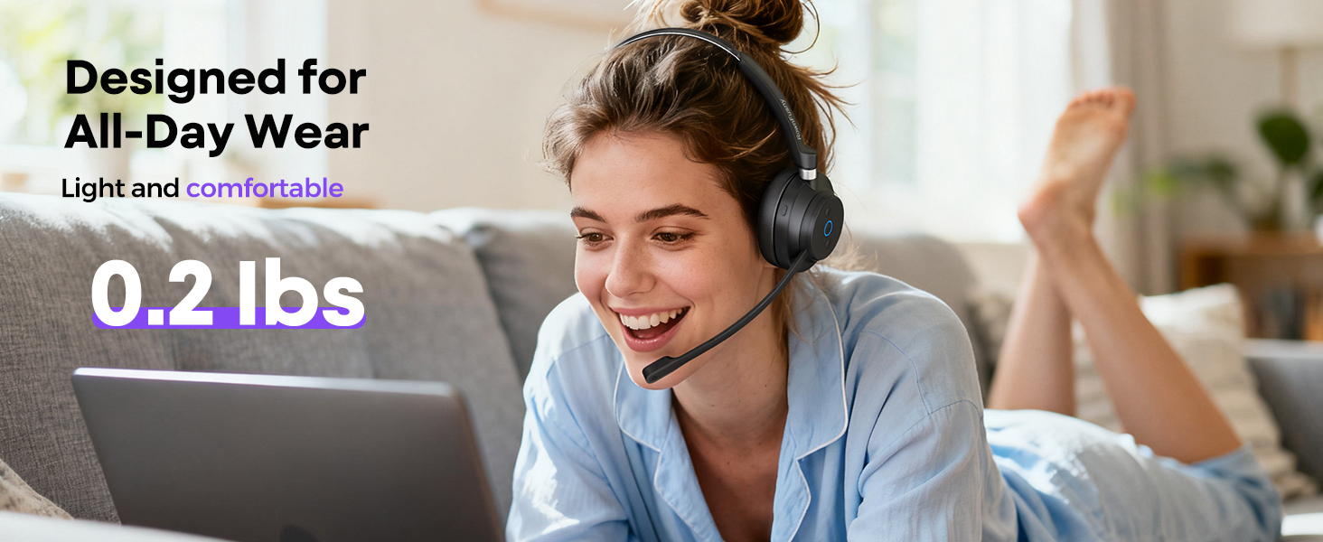 wireless headset with mic for work