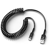 USB to USB C Coiled Cable Fast Charging for iPhone 16/16 Pro/16 Pro Max/16 Plus/15/15 Pro/15 Pro ...