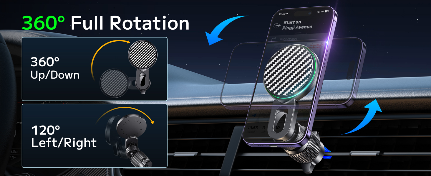 Car Phone Charger Mount Holder Stand Fast Charging