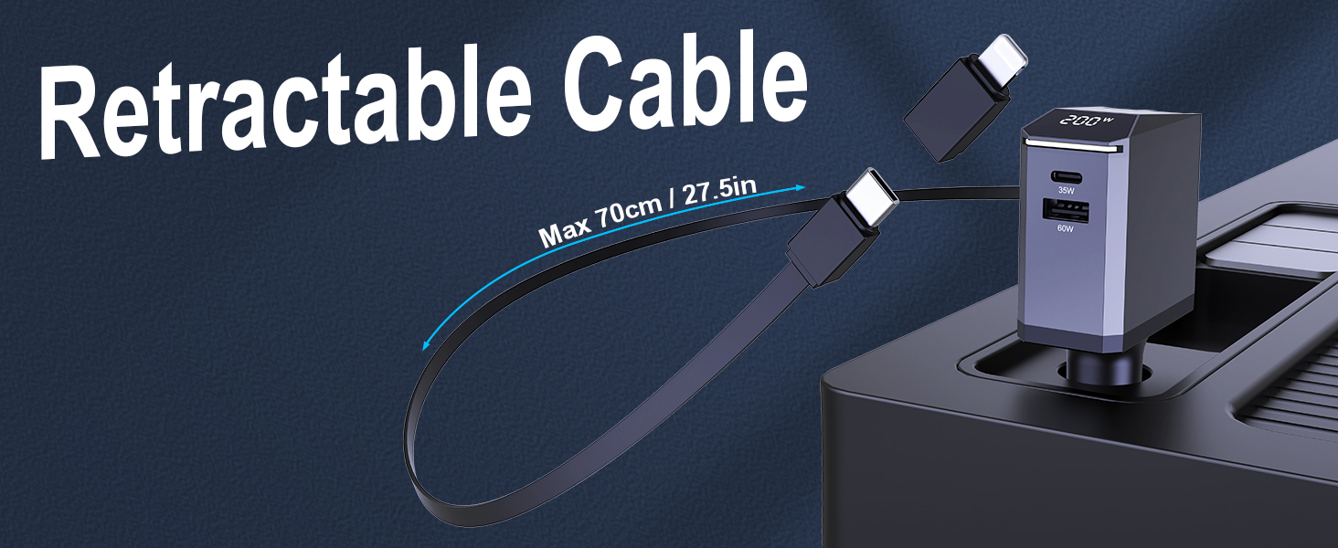 retractable usb c cable
