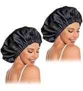 Satin Bonnet Silk Bonnet Hair Bonnet for Sleeping-Slouchy Beanie Hat Satin Sleep Cap for Women's ...