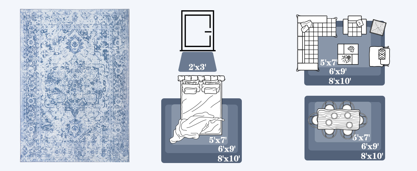 Blue rugs for living room 8x10 5x7 6x9 2x3 ?? alfombras living room bedroom dorm classroom farmhouse