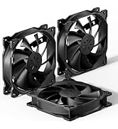 uphere 3-Pack PWM 4PIN Long Life Computer Case Fan 120mm Cooling Case Fan for Computer Cases Cool...