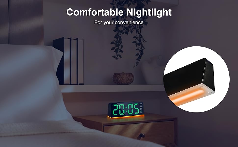 digital alarm clock battery operated