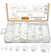zDwfDc 200PCS 7 Sizes White Nylon Plastic Plugs for Round Holes, 1
