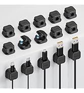 15 Pack Magnetic Cable Clip Organizer Cord Holder, Picozon Adhesive Cable Management, Wire Phone ...