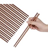 Wooden Chopsticks, Donxote 9.84 Inch Reusable Natural Healthy Chopsticks, Asian Classic Style for...