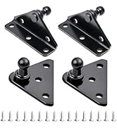 KHGUZ 10MM Car Ball Stud Mounting Bracket, 4PCS Flat-Type Mounts with 16 Screws, Automotive Acces...