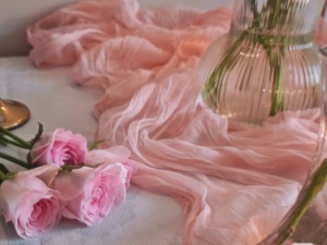cheesecloth table runner for baby shower