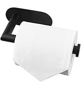 HITSLAM Matte Black Toilet Paper Holder Adhesive, Stainless Steel Self Adhesive Toilet Paper Roll...