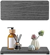 2PCS Water Absorbing Stone Tray, Fast Drying Stone Sink Tray, Water Absorbent Diatomite Tray, Sto...