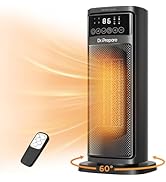Dr.Prepare Space Heater for Indoor Use, 1500W Portable Electric Heater with ECO Thermostat &amp; 60°O...