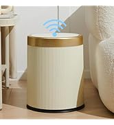 URALFA 3.7 Gallon Motion Sensor Bathroom Trash Can with Lid,Automatic Waterproof Touchless Garbag...