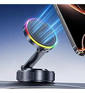 GEYUTHS Vacuum Magnetic Phone Charging Holder Mount 15W Fast Wireless Charger for Car Magsafe 360...