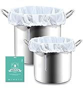 MONKKINO 2pcs Brew Bags, 250 Micro Fine Mesh Strainer Bag, Reusable Drawstring 5-10 Gallon Filter...